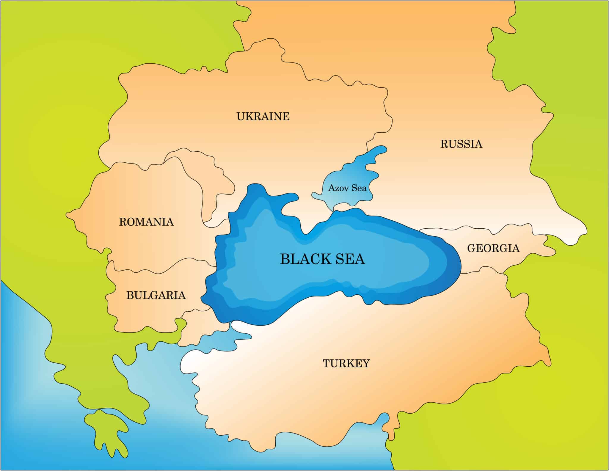 Map Of The Black Sea Countries World Map