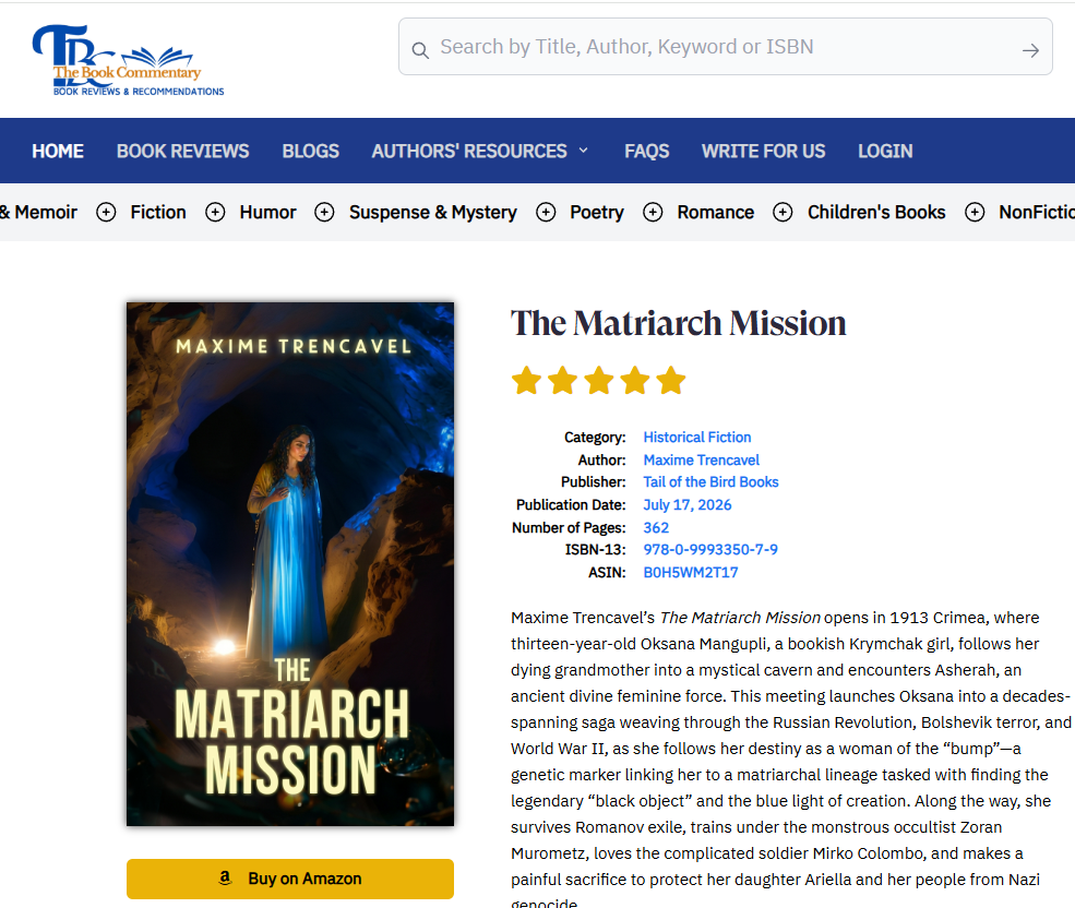 The Matriarch Mission – Book Commentary Review